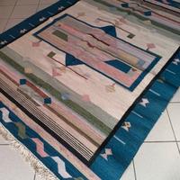 Tappeto soggiorno camera 180x240 disegni blu rosa