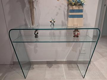 consolle cristallo temperato trasparente Riflessi 