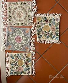 4 Tappeti Chain Stitch piccoli 28*30