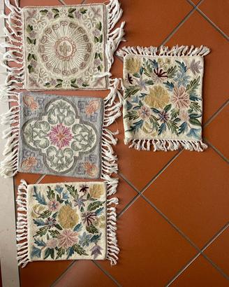 4 Tappeti Chain Stitch piccoli 28*30