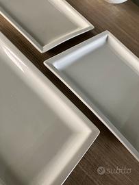 Piatti rettangolari in porcellana