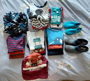 Magliette + scarpe + felpe + kway + passamontagna