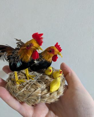 Lotto pasquale cestini con galline