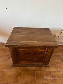 Promo Cassone porta legna in olivo