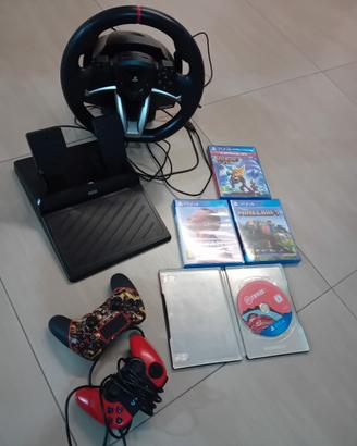 volante e pedali, giochi PS4, 2 Joystick 