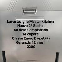 Lavastoviglie Master kitchen Nuova 2ª Scelta 