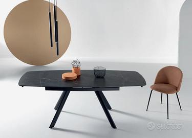 TAVOLO 90X140 ALL.210 IKONE TERENCE MARMO NERO OPA