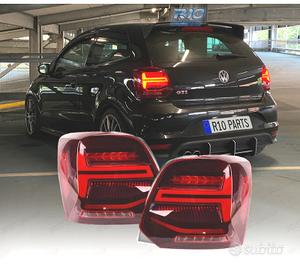 FANALI VOLKSWAGEN VW POLO 09-17 LED ROSSO DINAMICI