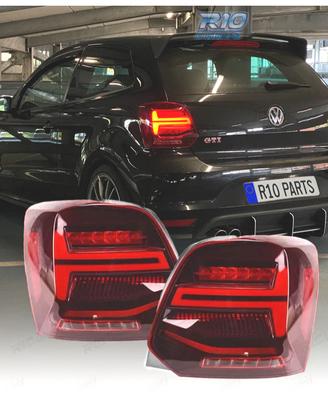 FANALI VOLKSWAGEN VW POLO 09-17 LED ROSSO DINAMICI