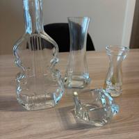 Set 4 vasetti in vetro vintage