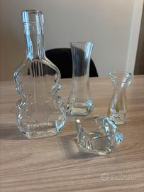Set 4 vasetti in vetro vintage
