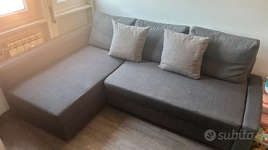 Divanoletto angolare Ikea Friheten con contenitore
