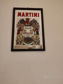 Quadretti specchio vintage Martini rosso e bacardi
