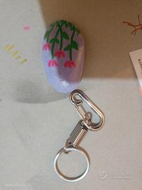 portachiavi con sasso personalizzato