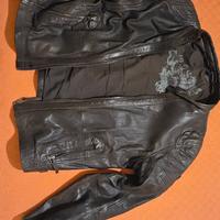 giubbotto in pelle marrone