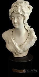 busto femminile  in bisquit firmato