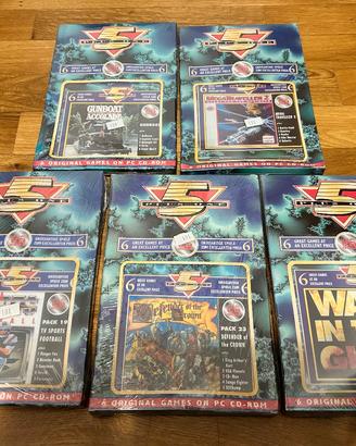 Lotto 5 Videogiochi PC  "5 Plus One" - sigillati