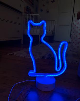 Lampada LED Effetto Neon Gatto