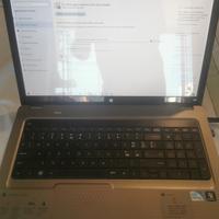 Notebook HP G72 17 pollici dual HD 8gb ram 64bit 
