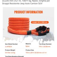 Strop / corda cinetica per recupero