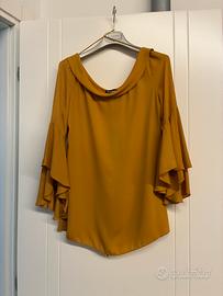 Blusa fluida Saint André con top coordinato