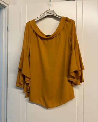 Blusa fluida Saint André con top coordinato