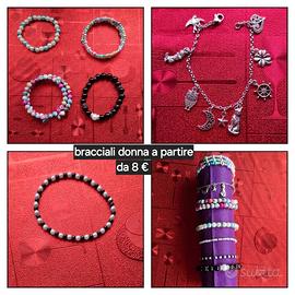 Orecchini, bracciali e collane fatti in casa.