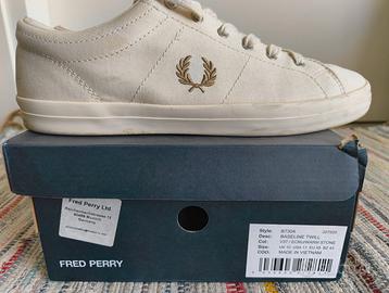Sneakers Fred Perry Baseline Twill Ecru/Beige n 45