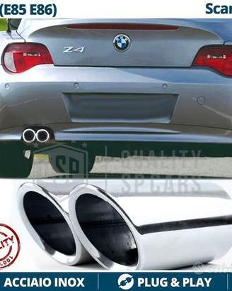 TERMINALI di Scarico per BMW Z4 E85 E86 CROMATI