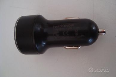 Voltmetro auto led +2 prese Usb telefono ricarica