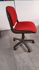 Sedia con ruote girevole tessuto