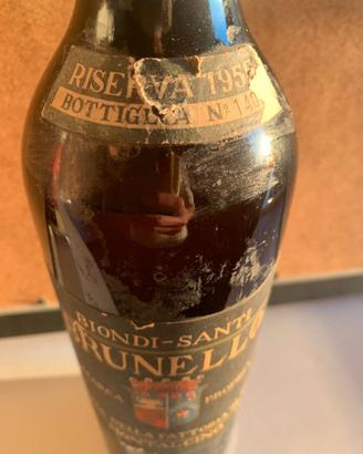 Vino Brunello del 1955  Biondi Santi