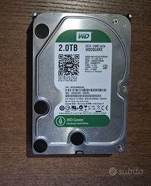 HDD SATA della Western Digital modello Green 2 TB