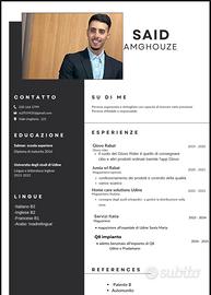Autista , cameriere , magaziniere