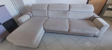 Divano 3 posti con chaise longue contenitore