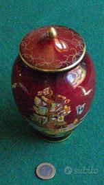 Vaso potiche+coper.d'epoca porc.Ingl.Crown firmato