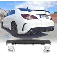 DIFUSORE MERCEDES CLA W117 16-18 LOOK CLA45 NERO L
