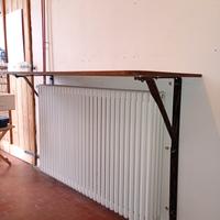 mensola acciaio legno alto spessore robusta 400kg 