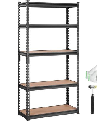 Scaffale per Carico Pesante 5 Ripiani in Metallo