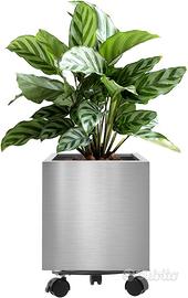 Vaso da fiori quadrato in acciaio inox, 25 cm, dec