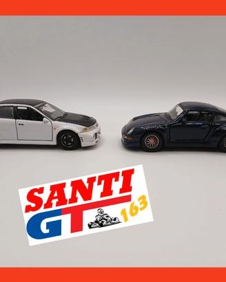 Mitsubishi Lancer & Porsche 911 GT2 1:43
