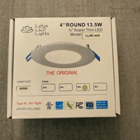 Lampada LED da Incasso 4'' 40K – LL4R-40K-BN