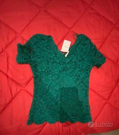 T-shirt ricamo romantica - nuova