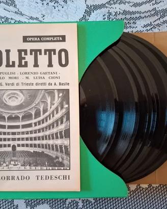 Rigoletto di Verdi num. 15 dischi 45 giri+libretto