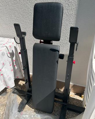 panca con manubrio + due manubri piccoli