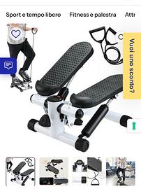 Stepper allenamento con manubri elastici