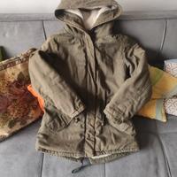 Giubbotto Parka verde oliva da ragazza (10–12 anni