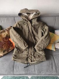 Giubbotto Parka verde oliva da ragazza (10–12 anni