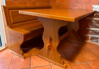 TAVOLO LEGNO MASSELLO 140CM X 80CM + PROLUNGHE DA 