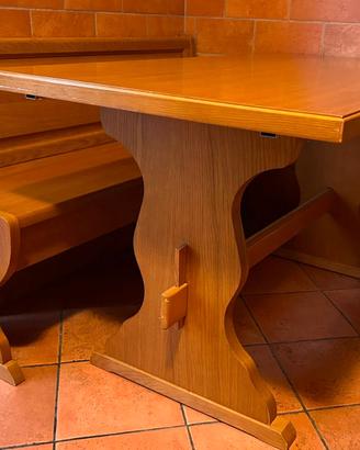 TAVOLO LEGNO MASSELLO 140CM X 80CM + PROLUNGHE DA 